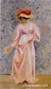 Portrait of Jeanne in a Pink Robe