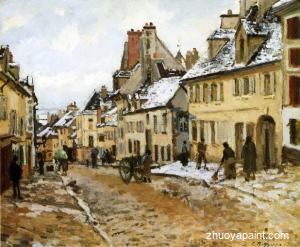 Pontoise, the Road to Gisors in Winter