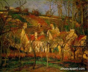 Red Roofs, Corner of a Village, Winter