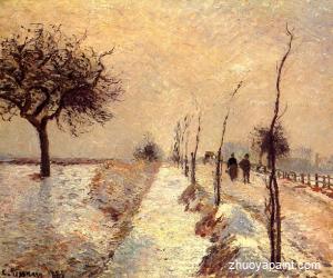 Road at Eragny- Winter