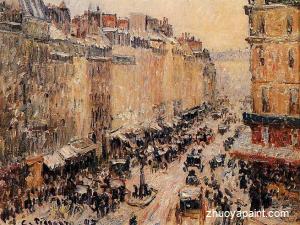 Rue Saint-Lazar under Snow