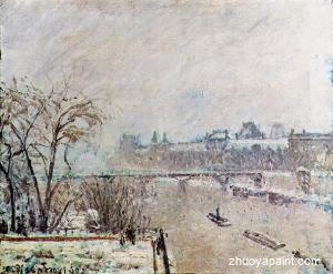 The Seine Viewed from the Pont-Neuf, Winter