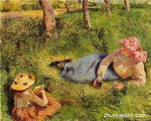 The Snack, Child and Young peasant at Rest