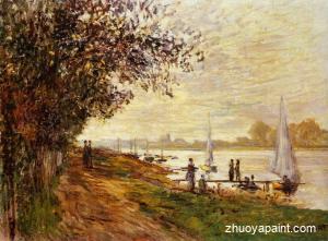 The Riverbank at Le Petit-Gennevilliers, Sunset