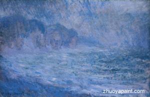 Cliffs at Pourville, Rain