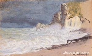 Etretat - Amont Cliff, Rough Weather