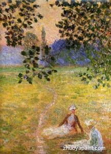 Evening in the Meadow at Giverny (detail)