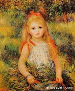 Little Girl with a Spray of Flowers