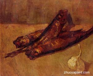 Still Life with Bloaters and Garlic