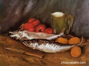 Still Life with Mackerels, Lemons and Tomatoes