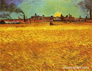 Sunset-Wheat Fields near Arles