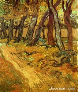 The Garden of Saint-Paul Hospital with Figure