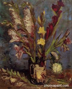 Vase with Gladioli