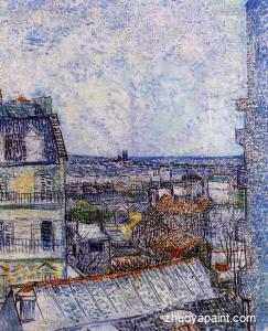 View of Paris from Vincents Room in the Rue Lepic