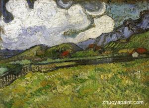 Wheat Field behind Saint-Paul Hospital with a Reaper