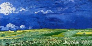 Wheatfields under a Clouded Sky