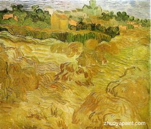 Wheat Fields with Auvers in the Background