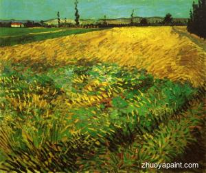 Wheat Field with the Alpilles Foothills in the Background