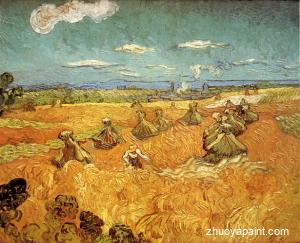 Wheat Stacks with Reaper