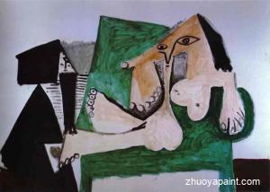 Nude Queen of the Amazons with Servant