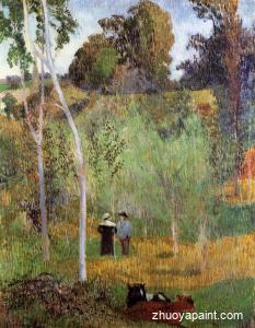 Shepherd and Shepherdess in a Meadow