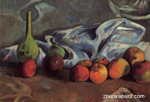 Still Life with Apples and Green Vase