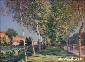 The Lane of Poplars at Moret sur Loing