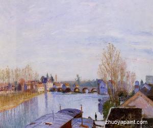 The Loing at Moret, the Laundry Boat