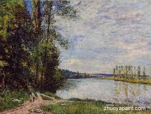 The Path from Veneux to Thomery along the Water, Evening
