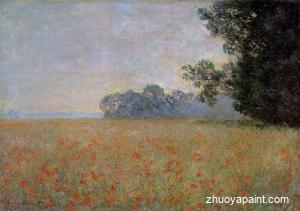 Oat and Poppy Field