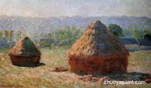 Grainstacks at the End of Summer, Morning Effect