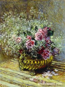 Flowers in a Pot (also known as Roses and Baby&acute;s Breath)