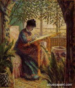 Camille Embroidering