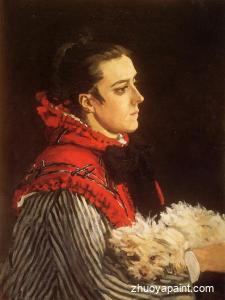 Camille with a Small Dog