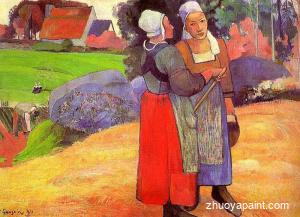 Two Breton Peasants on the Road