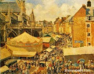 The Fair in Dieppe- Sunny Morning
