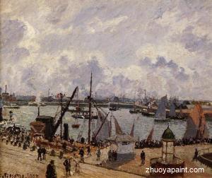 The Inner Harbor, Le Havre - Morning Sun, Rising Tide