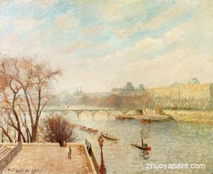 The Louvre, Winter Sunlight, Morning, 2nd Version