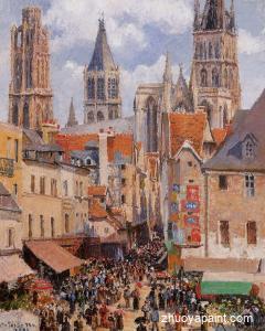 The Old Market and the Rue de l&acute;Epicerie in Rouen