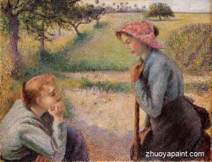 Two Peasant Woman Chatting