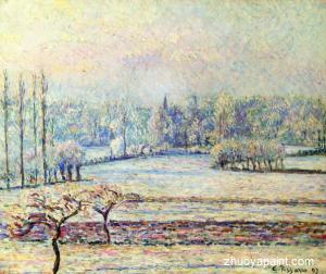 View of Bazincourt, Frost, Morning
