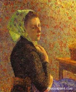 Woman with a Green Scarf