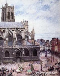 The Church of Saint-Jacues, Dieppe, Rainy Weather