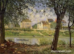 Village on the Banks of the Seine