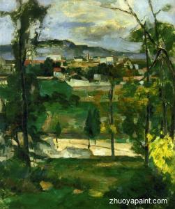 Village behind Trees, Ile de France