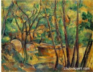 Well, Millstone and Cistern under Trees