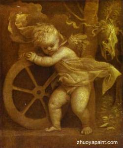 Cupid with the Wheel of Fortune