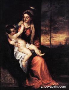 Madonna and Child in an Evening Landscape
