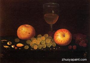 Still Life with Apples, Grapes and Almonds
