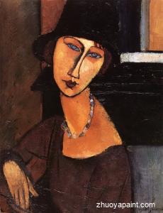 Jeanne Hebuterne with Hat and Necklace